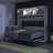 85W Queen Horizontal Murphy Bed With Overhead Storage In White-1456035185-1456035183