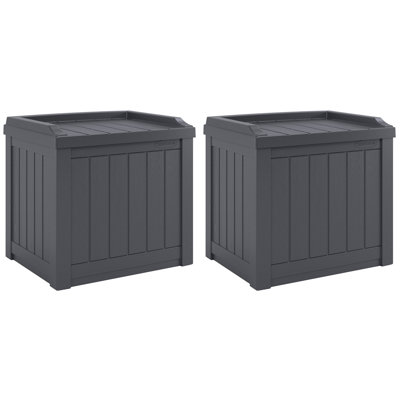 Suncast 22 Gallons Gallon Water Resistant Resin Deck Box in Black by Suncast