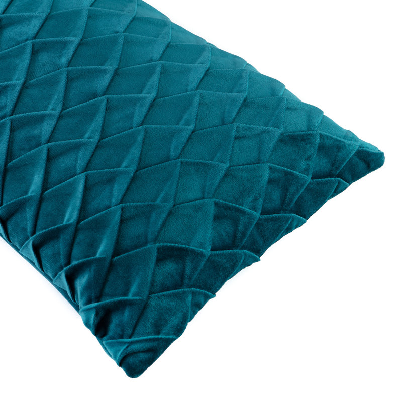 Chanasya Gem Textured Velvet Decorative Throw Pillow Cover, Teal