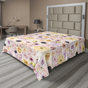 Brun ardoise et cannelle / motif floral