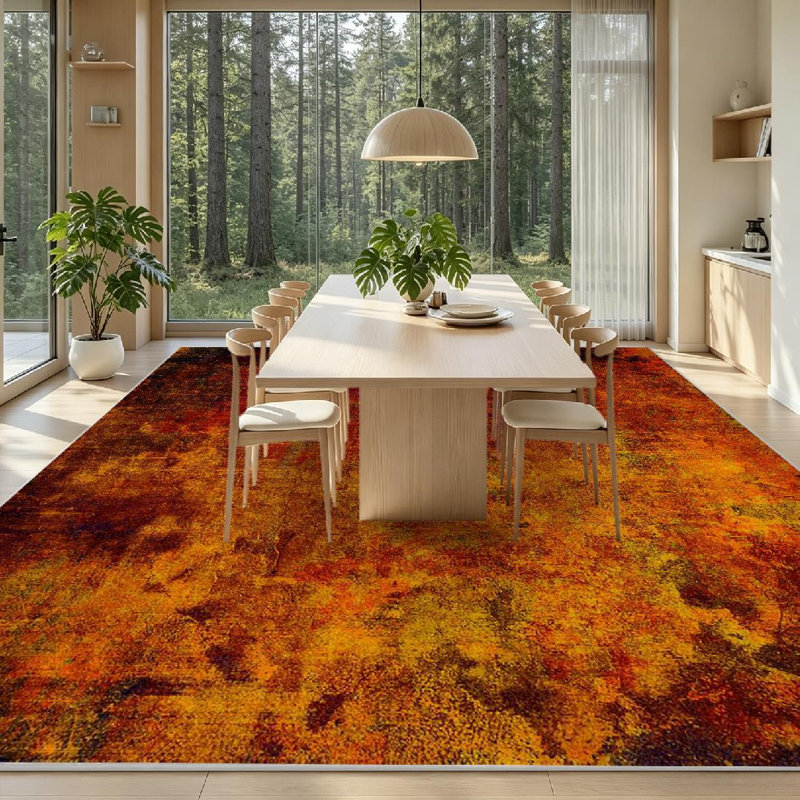 Clear Machine Washable,Grunge with Space Indoor Area Rug, Rectangle 79" x 118"
