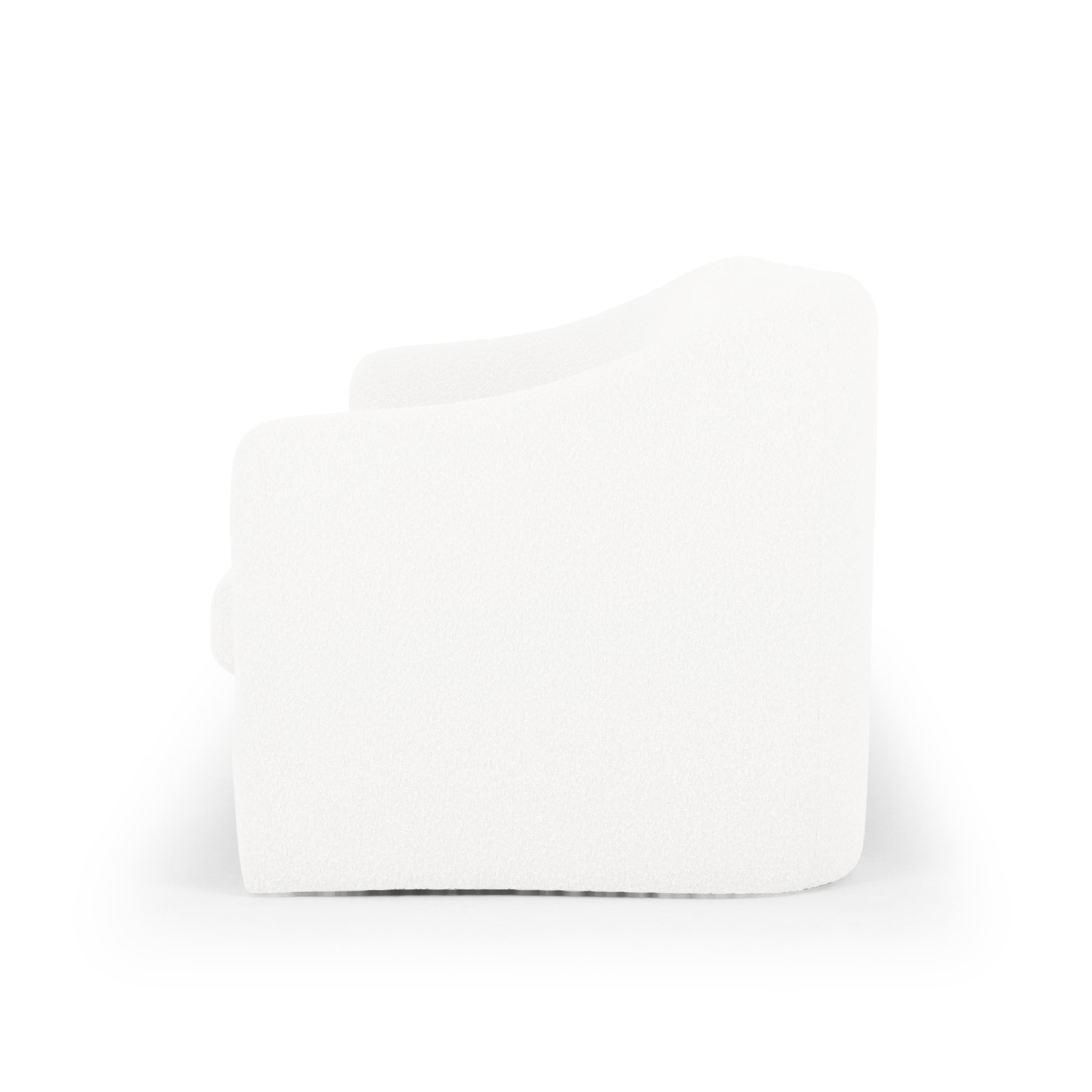 Ambrosia 80'' Upholstered Sofa, White Polyester