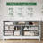 57" Wide 7-Drawer Fluted Dresser, Extra Wide Wave Design Storage Cabinet, Low Profile Chest of Drawers for Bedroom, TV Stand for Living Room, White-1742730676