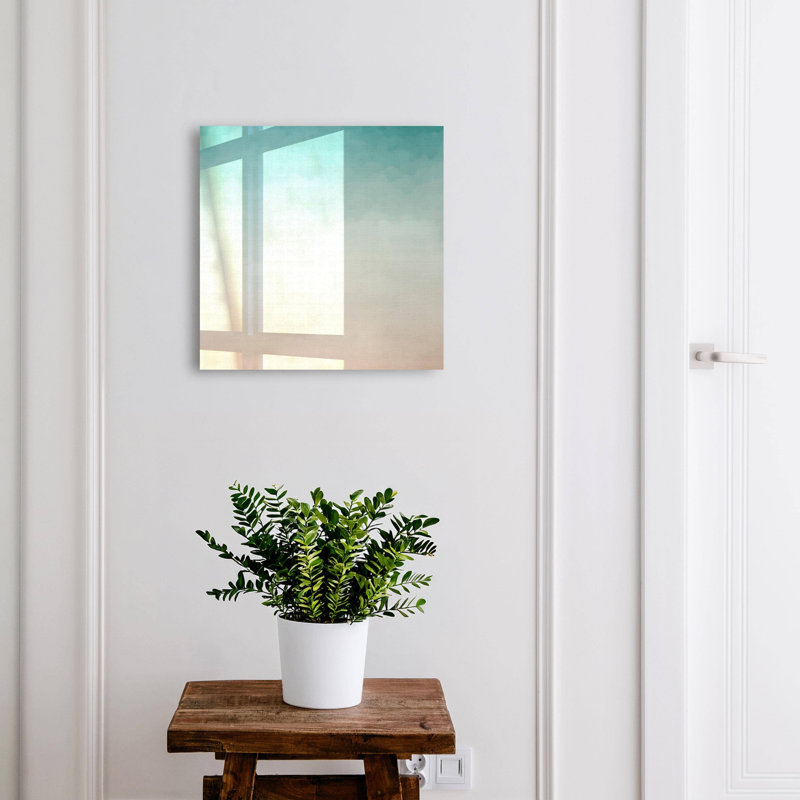 Decorative key box for wall, Opens to the left, 30x30x5, Black, Color transitions and subtle texture, 