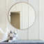 Miroir mural rond en métal