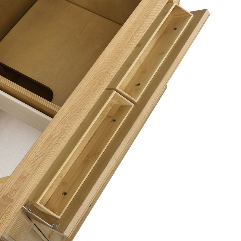 Lorelai 36'' W Single Bathroom Vanity Base, Light Natural Oak