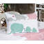 Drap-housse et coussin décoratif Ambesonne rose pâle écume de mer gris-106787474