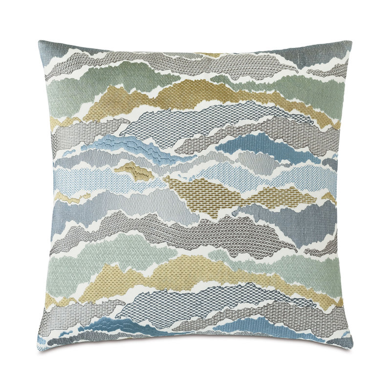 Housse et insert de coussin décoratif brodé Zephyr
