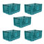 Cage à lait pliable, caisse de rangement en plastique robuste de 52 L empilable, caisses pliables pour rangement