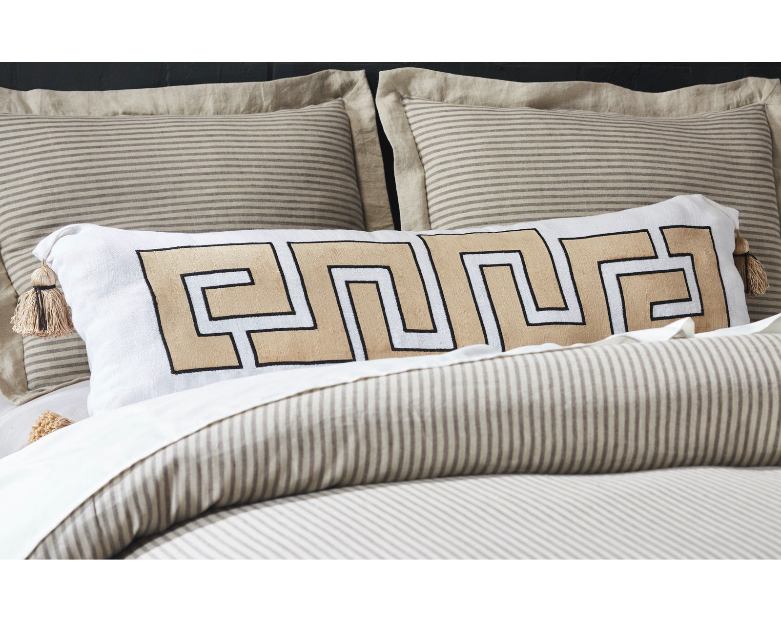 Ernadette Linen Bedding, King, Walnut Brown