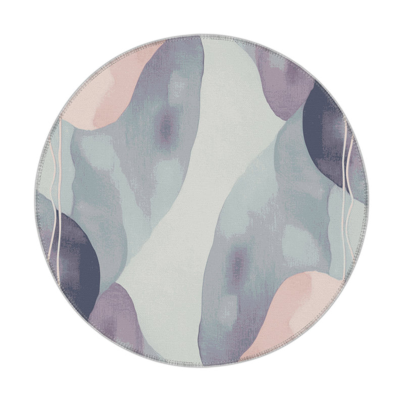 Blush Breeze Indoor And Outdoor Area Rug, Round 5'