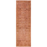Overdyed One-of-a-Kind 3'3" x 10'1" Hand Knotted Area Rug