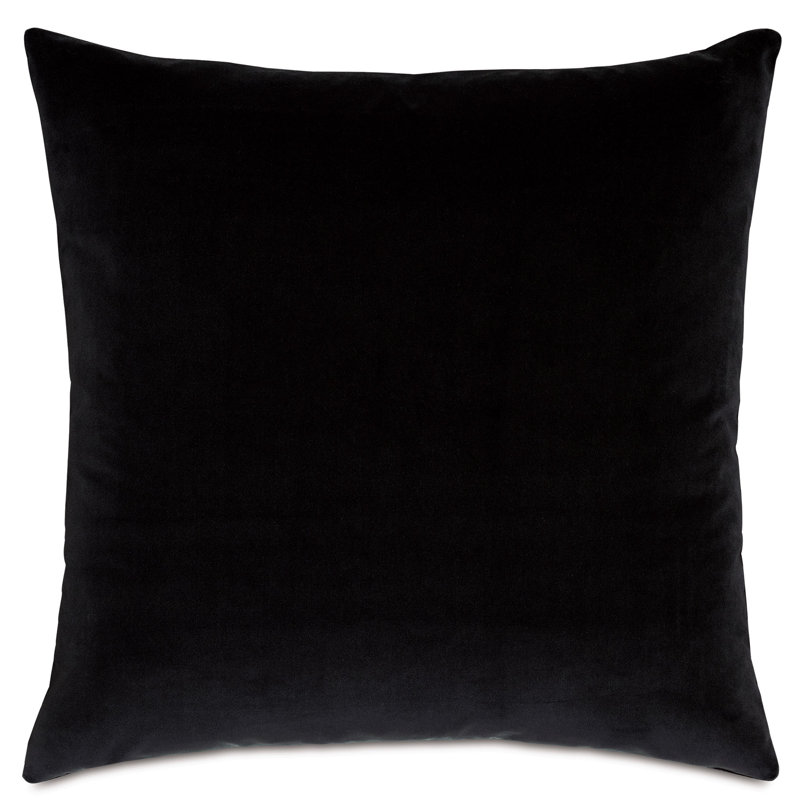 Coussin décoratif en anthracite Brahms Alpaca, Carré 24 po, Gris anthracite