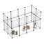 Enclos d'intérieur blanc pour petits chiens et lapins