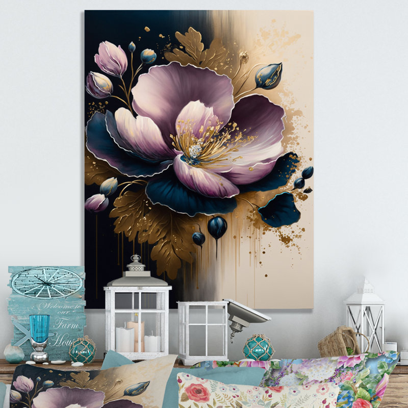 Plants & Flowers Wall Decor on Metal, 32" H x 16" W x 1" D