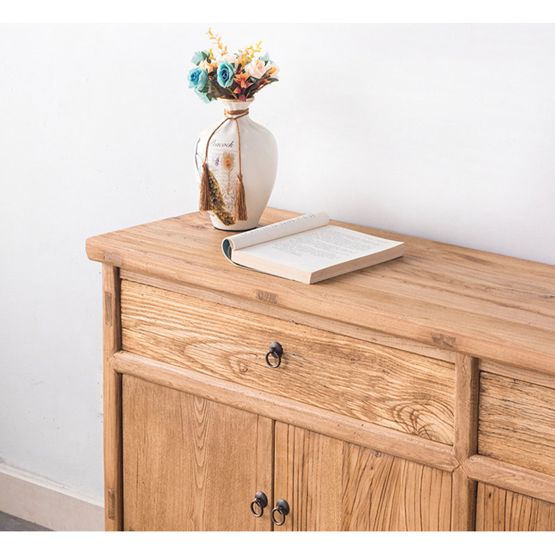 Buffet rectangulaire en bois massif 62,99 "brun