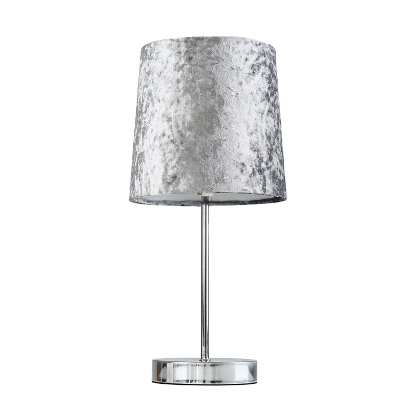 Lynnette Metal Table Lamp, Silver Grey, No Bulb