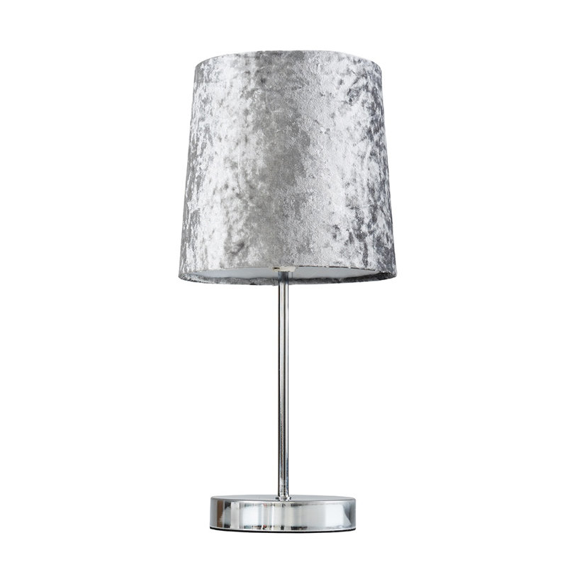 Lynnette Metal Table Lamp, Silver Grey, LED Bulb