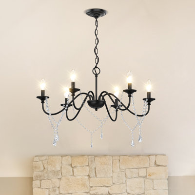 Lustre en cristal 6 lumières Aishini
