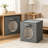 Ultra Thick Fabric Foldable Storage Cubes With Mesh Window, 11 Inch Cube Storage Organizer For Clothes Shelves Offices Toys And More, Dark Gray, 4 Pack-1544296401-1544296366