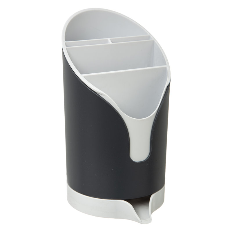 Plastic Utensil Crock, Grey