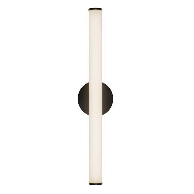 Tectra 24-in Black dimmable LED Wall/Vanity Light, Matte Black
