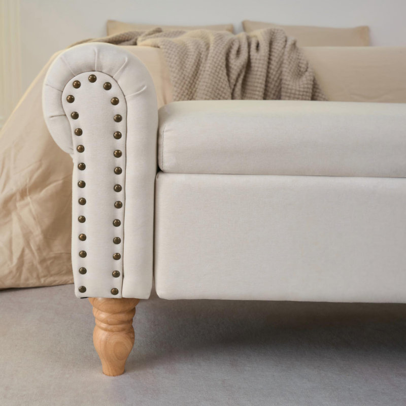 Banc de rangement avec repose-pieds et bancs en tissu avec repose-pieds et bancs en bois