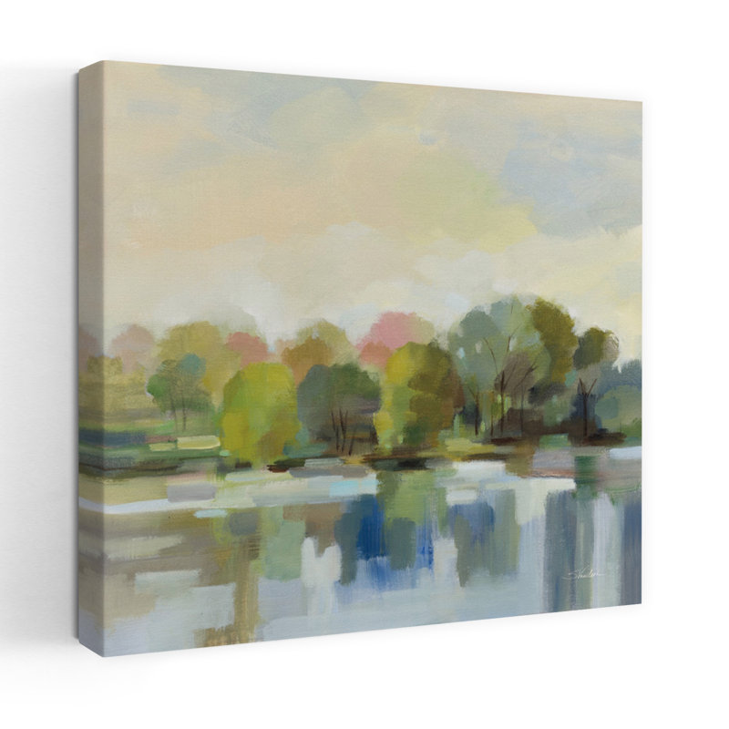 Spring Willows, art contemporain, H 18 po x l 18 po