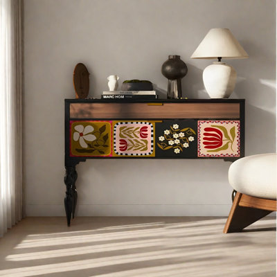 Retro Classical Elegant Console Table with Drawers