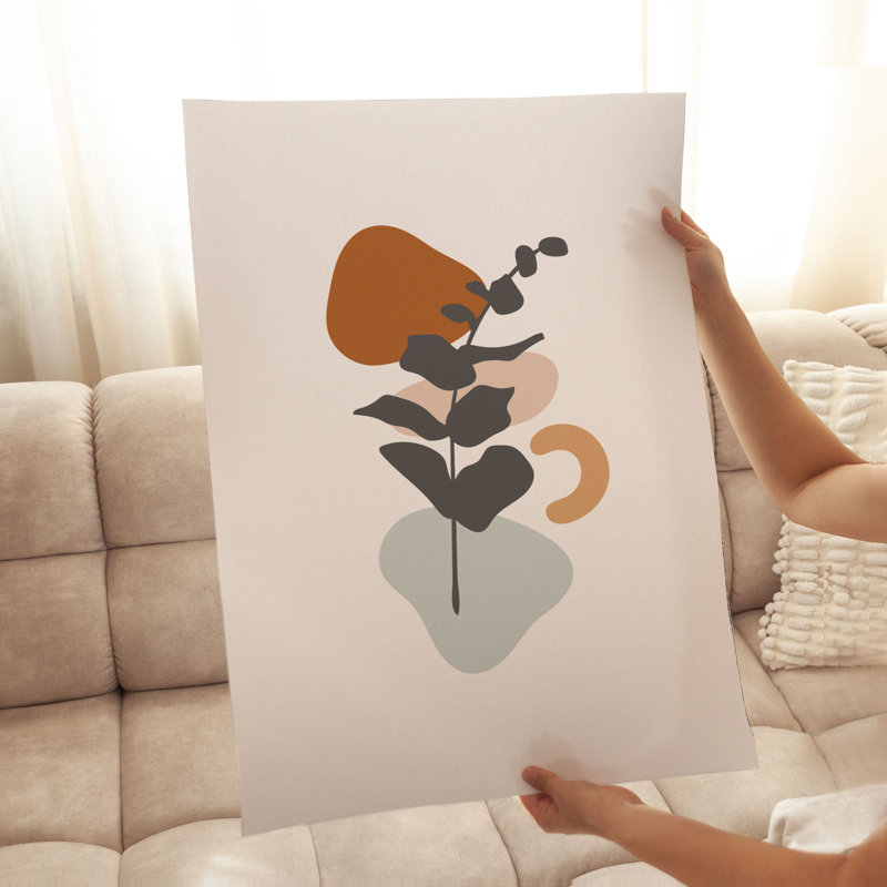 «Botanical Minimalist Botanical I Bohemian», reproduction d'art non encadrée, H 14 po x l 11 po
