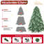 Blue PE/PVC Mixed Automatic Christmas Tree With Metal Stand-1462785400