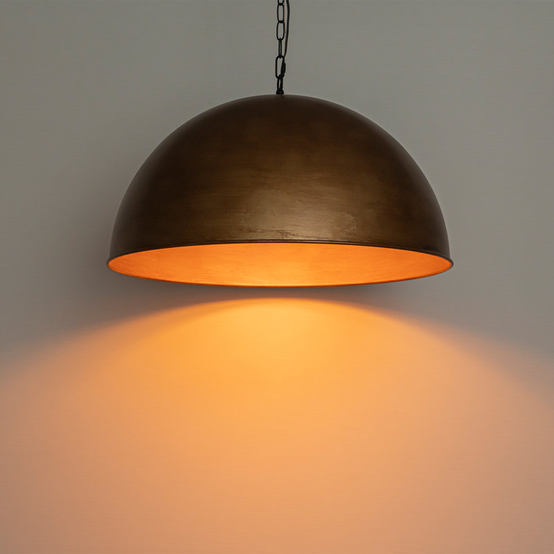 Luminaire suspendu en dôme surdimensionné en métal 4 lumières 24 po pour îlot de cuisine