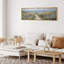 Art mural sur toile encadrée Seaside Meadow Path - Paysage côtier floral pour décor de salle de bain ou de maison de plage-115165177-115165175