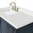 Freitas 43'' Solid Wood Single Bathroom Vanity in Midnight Blue, with 1.5'' White Quartz Top, Left Offset, Rectangular Sink-1865596336-1793968746-1793968747