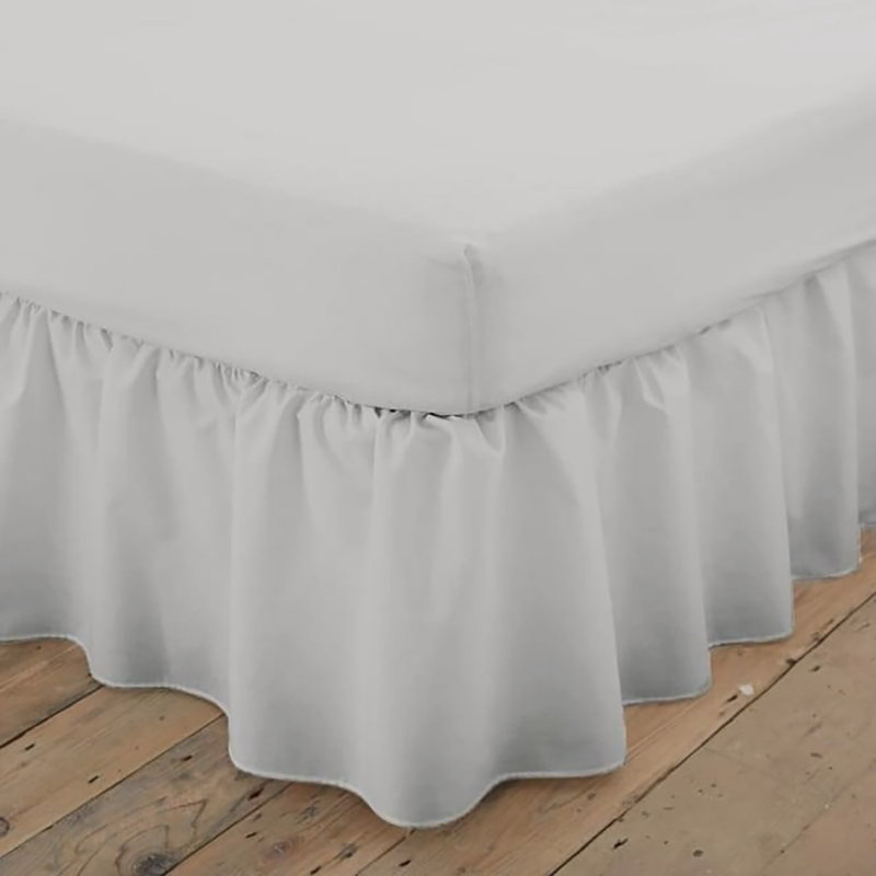Izyan Percale Fitted Sheet, Single (3'), Light Grey
