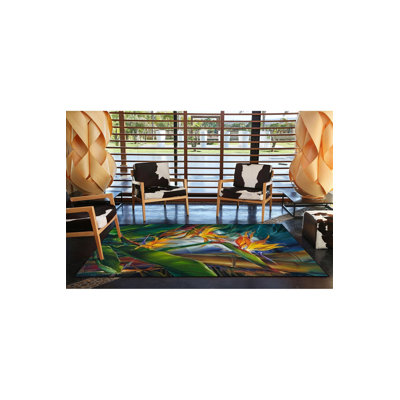 Tapis décoratif lavable à la machine Forest