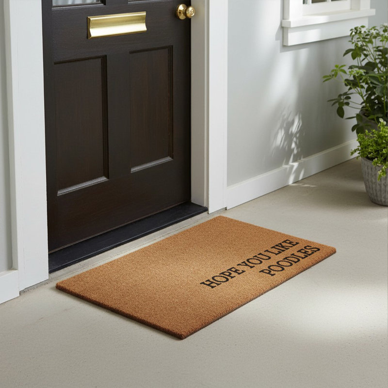 Hope You Like Dobermans Doormat, 17"x29", Poodles, 24" x 36"