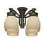 Outdoor 4-Light Branched Ceiling Fan Light Kit