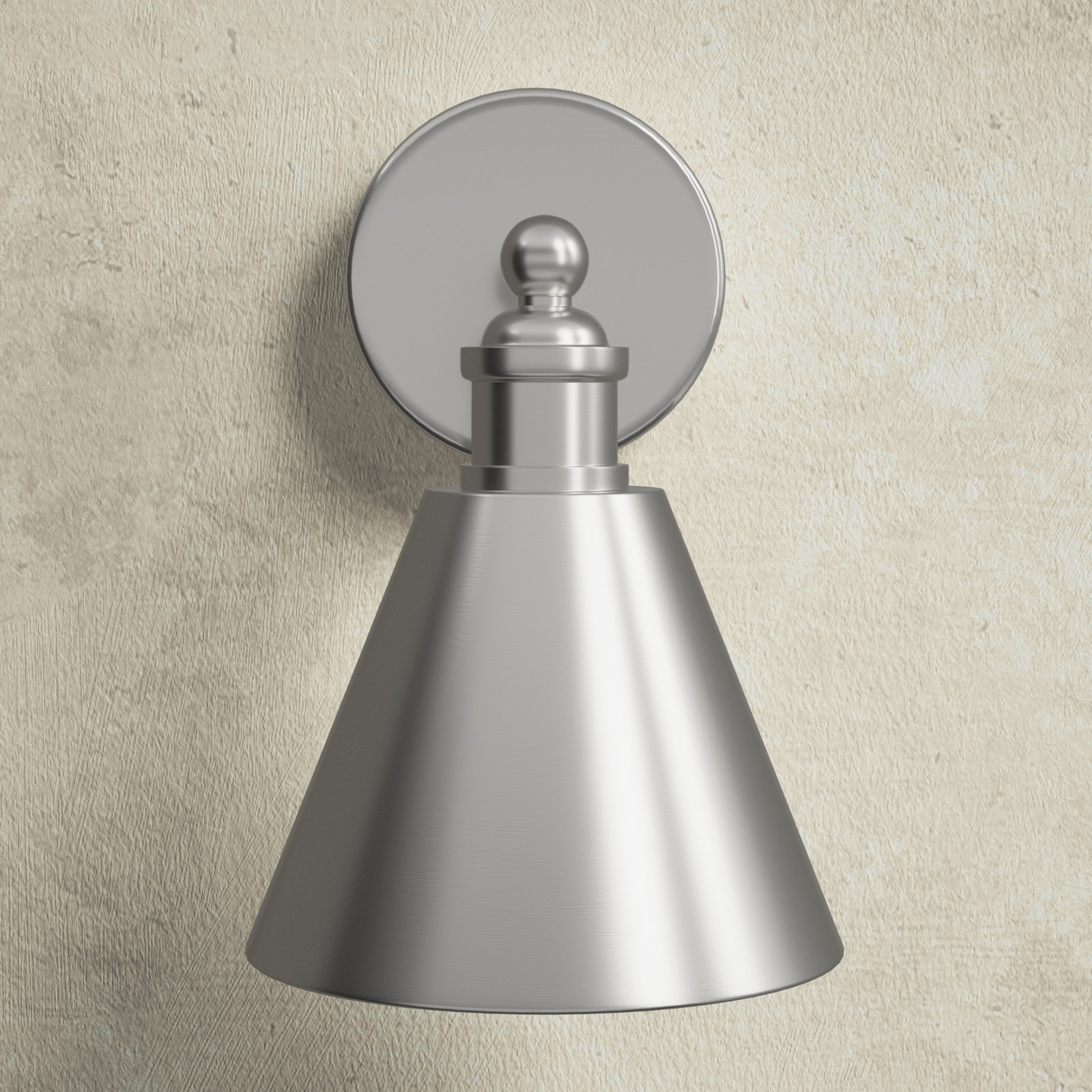 Elton Single Light Dimmable Wall Sconces, Nickel, Nickel