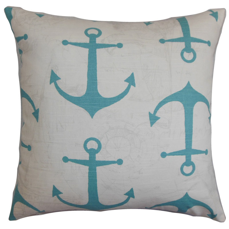 Taie décorative Gish Coastal Bedding, Standard, Jaune, Ancrages