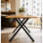 Costner 63''  Oak Modern Kitchen Dining Table , Mid-century Dining Table  For 4-6 Personal With Carbon Steel Legs