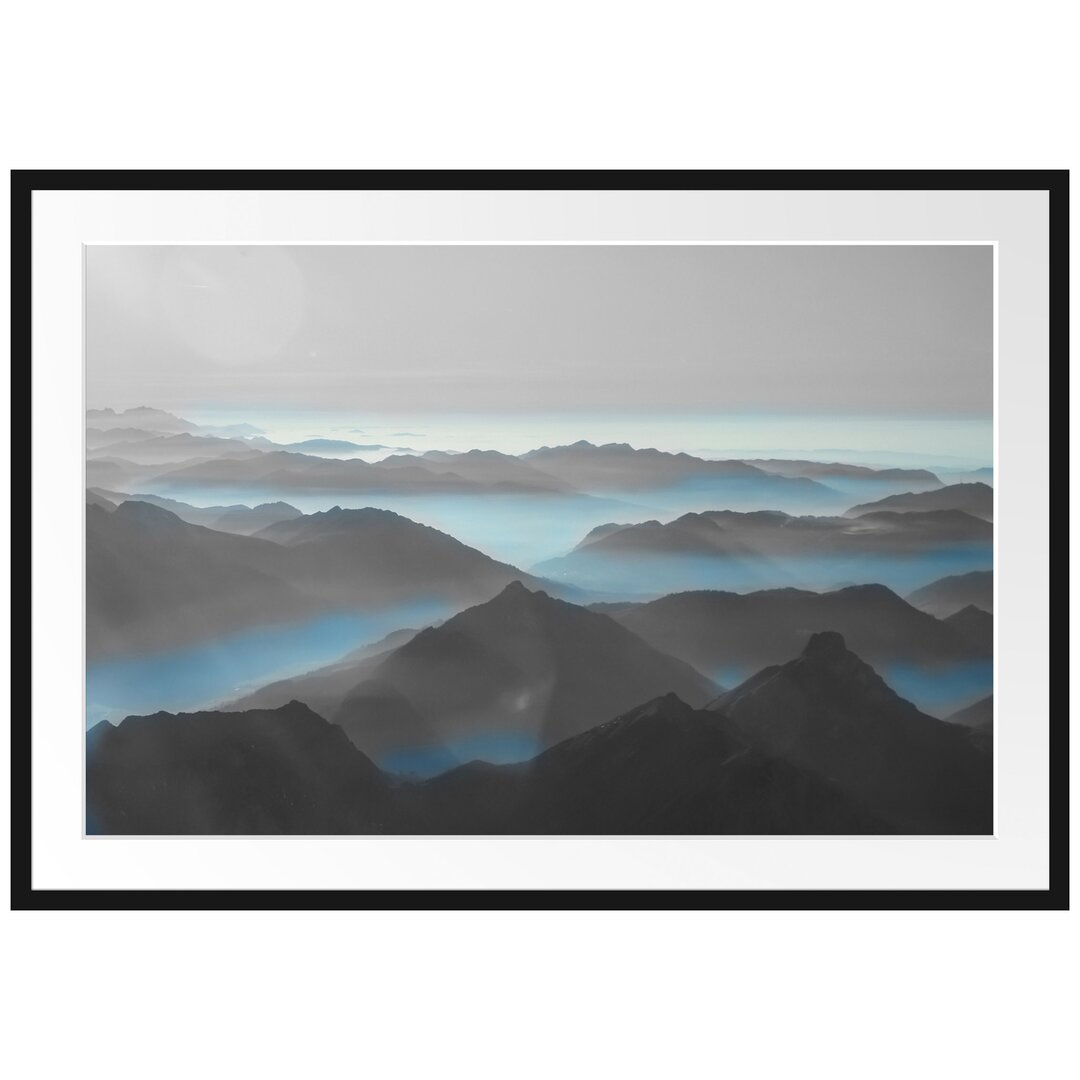 Gerahmter Fotodruck Beautiful Alpine Mountains