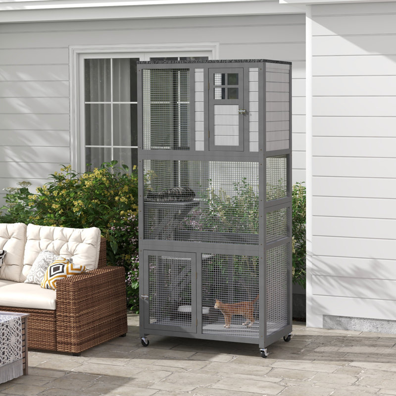 Maison d'extérieur en bois pour chat Catio