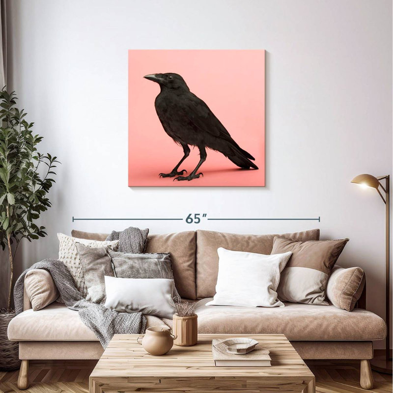 Corbeau noir Crowle, H 36 po x l 36 po