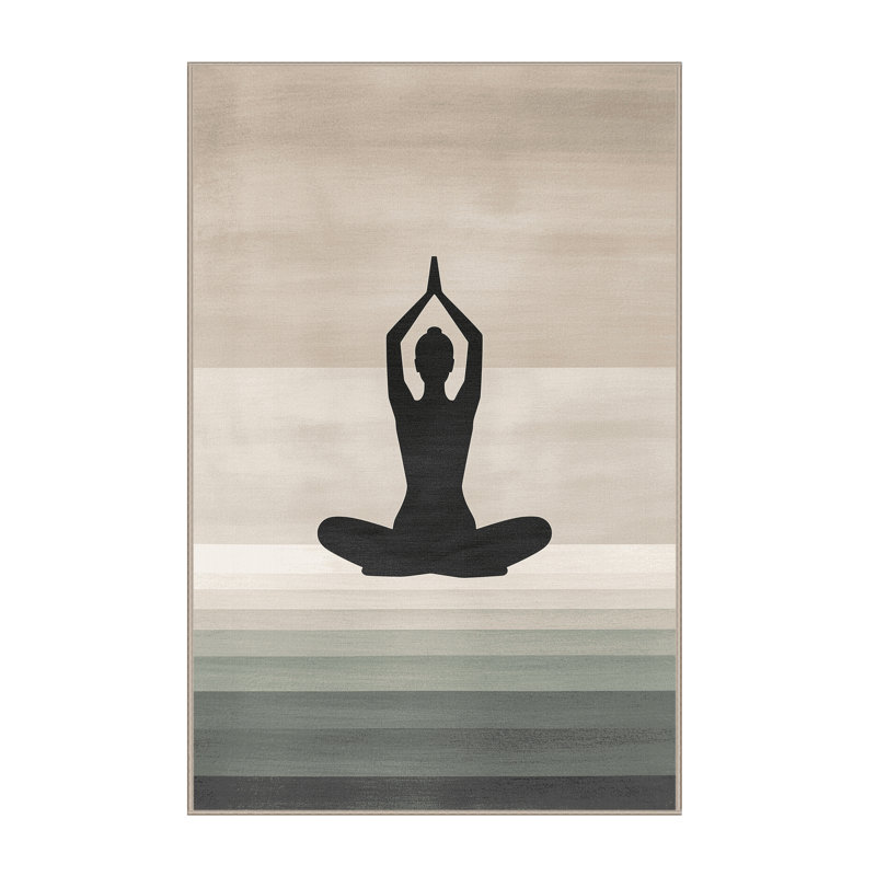 Tapis doux moelleux et moelleux en posture de lotus beige, 3 X 5