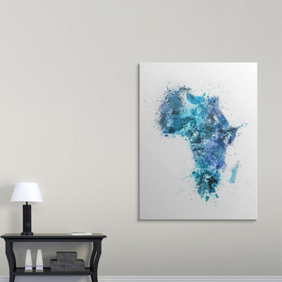Francy " Paint Splashes Map Of Africa Map " by Michael Tompsett
