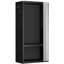 Armoire en métal autoportante avec rideau transparent et tablette de rangement