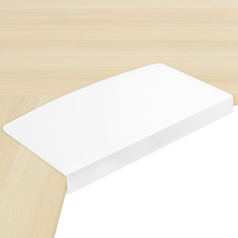 Pont de bureau avec connecteur h 1,8 po x l 16,8 po, White