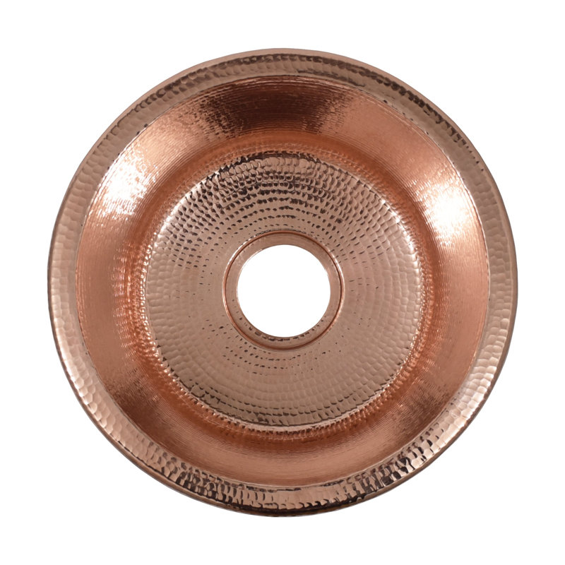 Redondo Chico 15" L x 15" W Dual Mount Kitchen Sink, Polished Copper