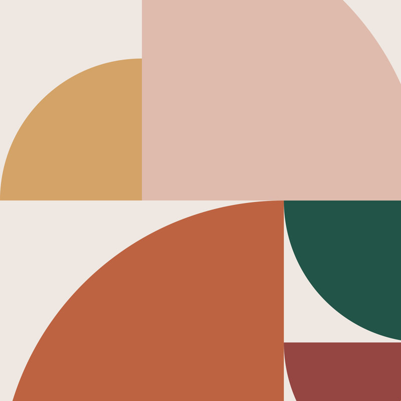 «Abstract Geometric 10» par Julie Parker - reproduction, H 12 po x l 12 po, Cadre simple argenté, Non